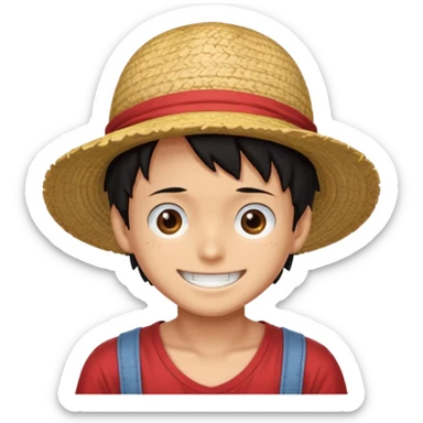 Luffy riendo sticker