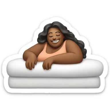 Big lazy lady sticker
