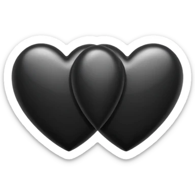 two black hearts💕 sticker