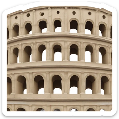 Rome colosseum in apple emoji style sticker