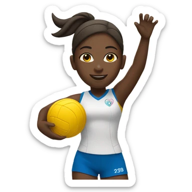 summer olympics girl playing volleyball sticker
