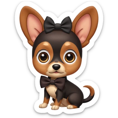 Cute Pincher dog cute theme sticker