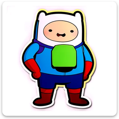 Finn from adventure time sticker
