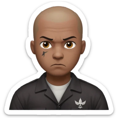 prison guys angry sticker