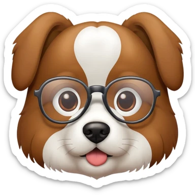 Dog with glasses sticker