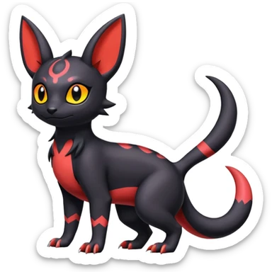 Salandit-Noibat-Umbreon-Litten-Hybrid (Full body) sticker