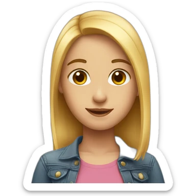 Girl meeting guy sticker