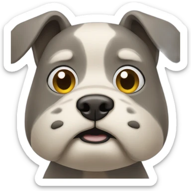 stoned dog with emotions sticker