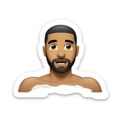 Drake in a hot tub sticker