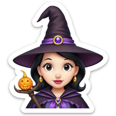 
Minnie mouse as a witch cartoon -style/cute and transparent for a sticker sticker
