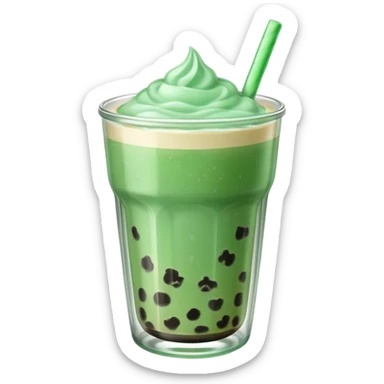 Mint  boba sticker
