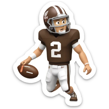 Johnny Manziel doing the Heisman with a hotdog ￼ sticker