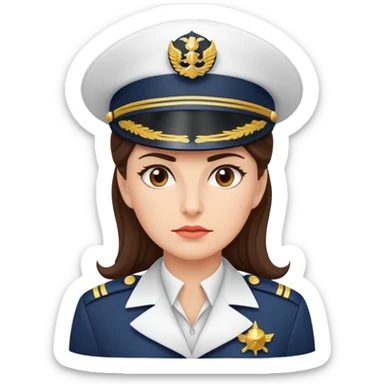 Woman Captain of the ship sticker