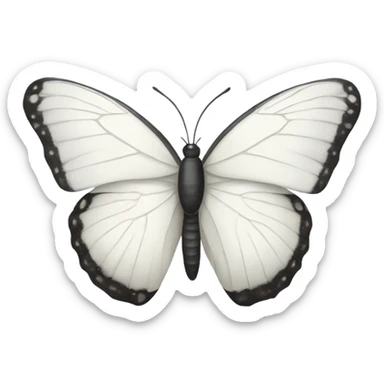 White butterfly  sticker