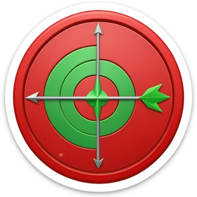 Tag vermelha com uma flecha pra cima verde sticker