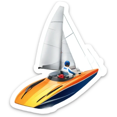 Boat racing  sticker