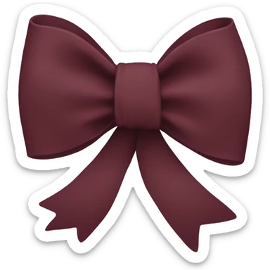 maroon bow with ou symbol  sticker