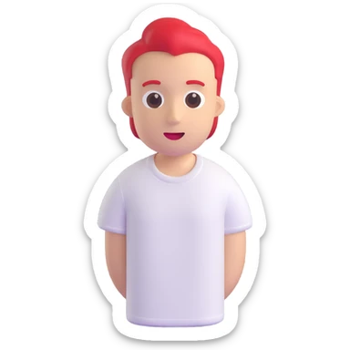 Show only the t-shirt, no arms, no body, no head, keep the 3D emoji style, no background. sticker