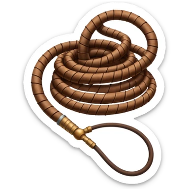 Indiana Jones whip coiled sticker