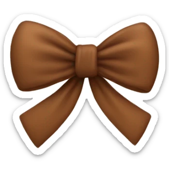 Brown bow sticker