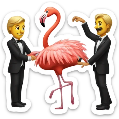 Flamingo flamenco dancing sticker