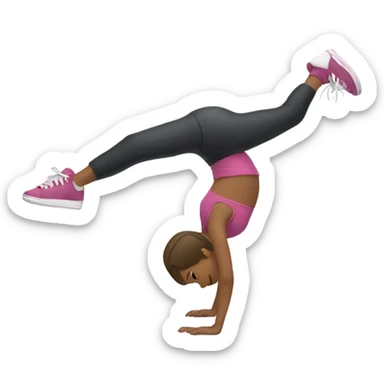 Girl breakdancing  sticker