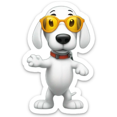 Snoopy scubadiving sticker