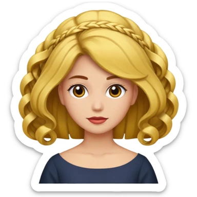 mujer con el pelo recogido para ceremonia sticker