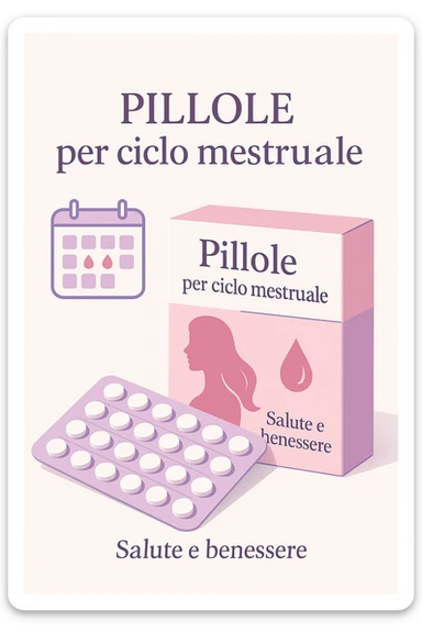 vendita di pillole per ciclo mestruale sticker