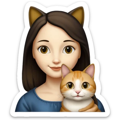 frame mona lisa, cat face sticker