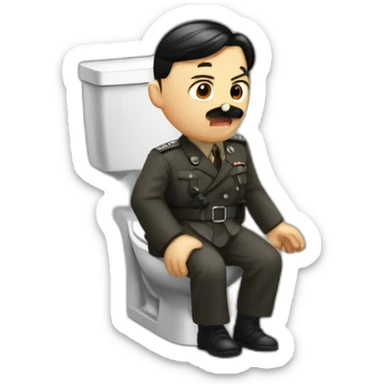 Hitler au toilette sticker