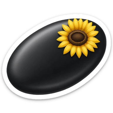 black sunflower seed sticker