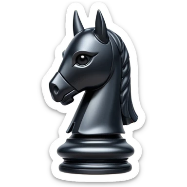 black knight chess sticker
