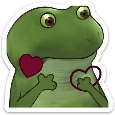 Burgundy heart  sticker