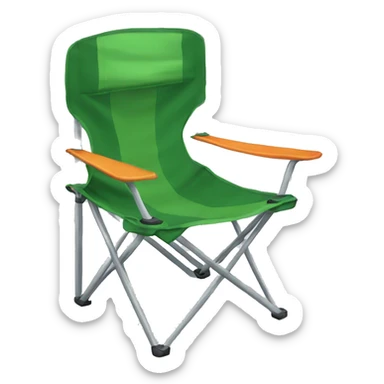 Green camping chair facing left sticker