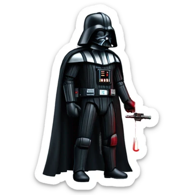 Dark Vador avec son sabre laser rouge e sticker