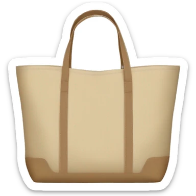 beige tote bag sticker