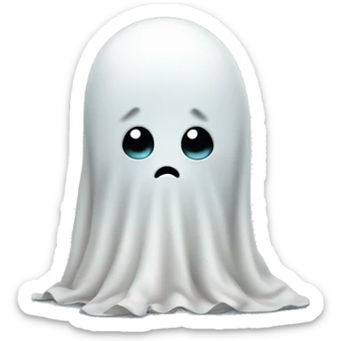 Sad baby ghost sticker