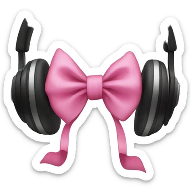 Headphones with bows  sticker