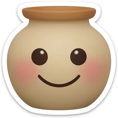 jar with cute face sticker