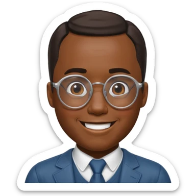 diddy with glasses but white skintone sticker