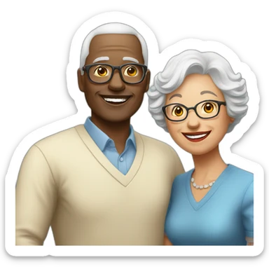 Classmates Reunion with older lady teacher sticker