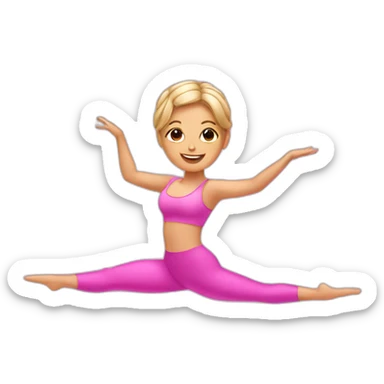 pink pilates princess sticker