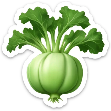 A single kohlrabi sticker