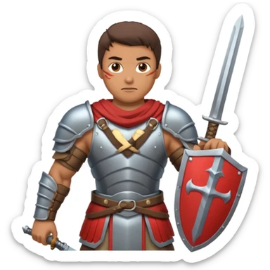warrior man sticker