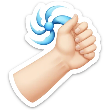 Puff of Wind coming out of an elbow  sticker