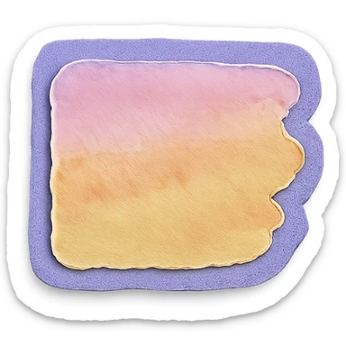 soft pastel hand-painted watercolor brush stroke for borders sticker