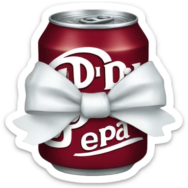 dr pepper can colored gift with white bow sticker