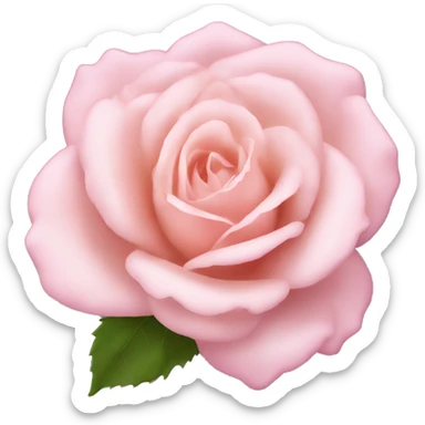 Light pink tea rose sticker