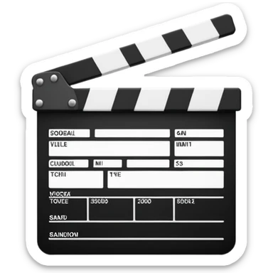 movie clapperboard mid-snap sticker